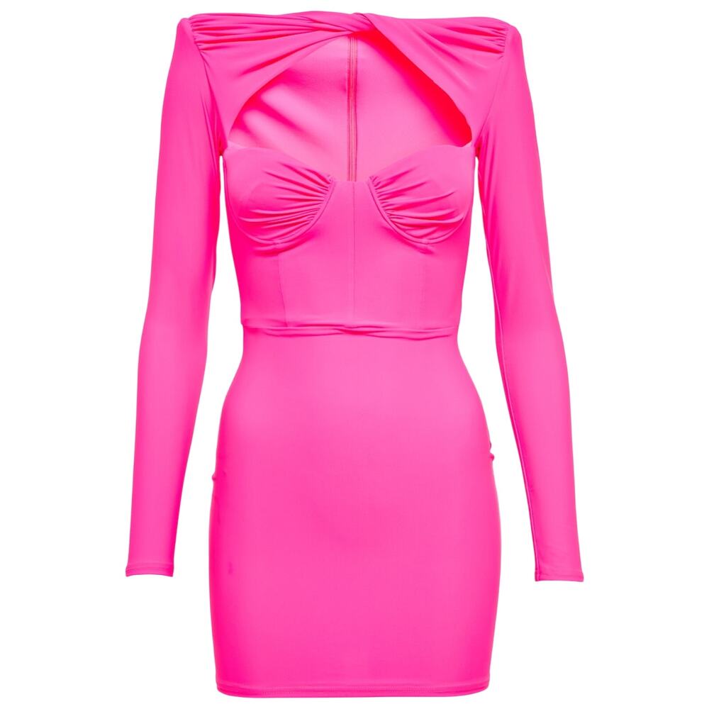 Alex Perry Twist Detail Pink Barett Minidress Size AU 12 / US 8